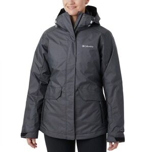 Columbia Gray Ski Jacket Double Layered Insulated